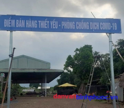 Điểm bố trí mua bán cho ngưởi dân thực hiện giản các tại xã Lộc Quang, Huyện Lộc Ninh