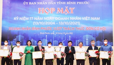 Các doanh nghiệp, doanh nhân tiêu biểu được UBND tỉnh Bình Phước tặng bằng khen