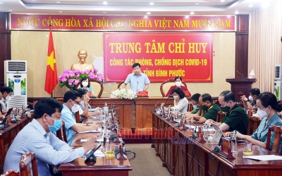 Ủy viên Trung ương Đảng, Bí thư Tỉnh ủy Nguyễn Mạnh Cường khẳng định, Bình Phước thống nhất mở cửa trong tình hình mới, nhưng phải tăng mức độ sẵn sàng trong phòng, chống dịch Covid-19