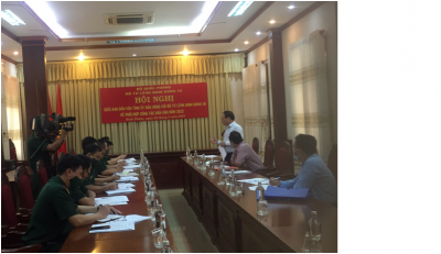 Đồng chí Trịnh Thanh Tuệ - Phó Trưởng ban Dân vận Tỉnh ủy Bình Phước phát biểu tại buổi làm việc