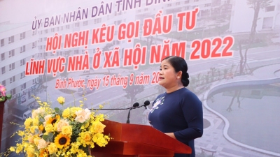Chủ tịch UBND tỉnh Trần Tuệ Hiền phát biểu tại hội nghị