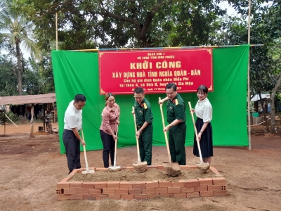 BÙ GIA MẬP: KHỞI CÔNG XÂY DỰNG NHÀ “TÌNH NGHĨA QUÂN - DÂN” NĂM 2023