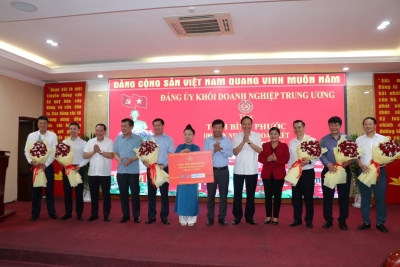 Lãnh đạo Đảng ủy Khối doanh nghiệp Trung ương trao tặng 100 căn nhà đại đoàn kết
