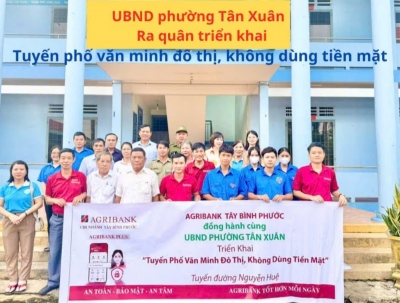 PHƯỜNG TÂN XUÂN THỰC HIỆN “TUYẾN PHỐ VĂN MINH ĐÔ THỊ, KHÔNG DÙNG TIỀN MẶT”