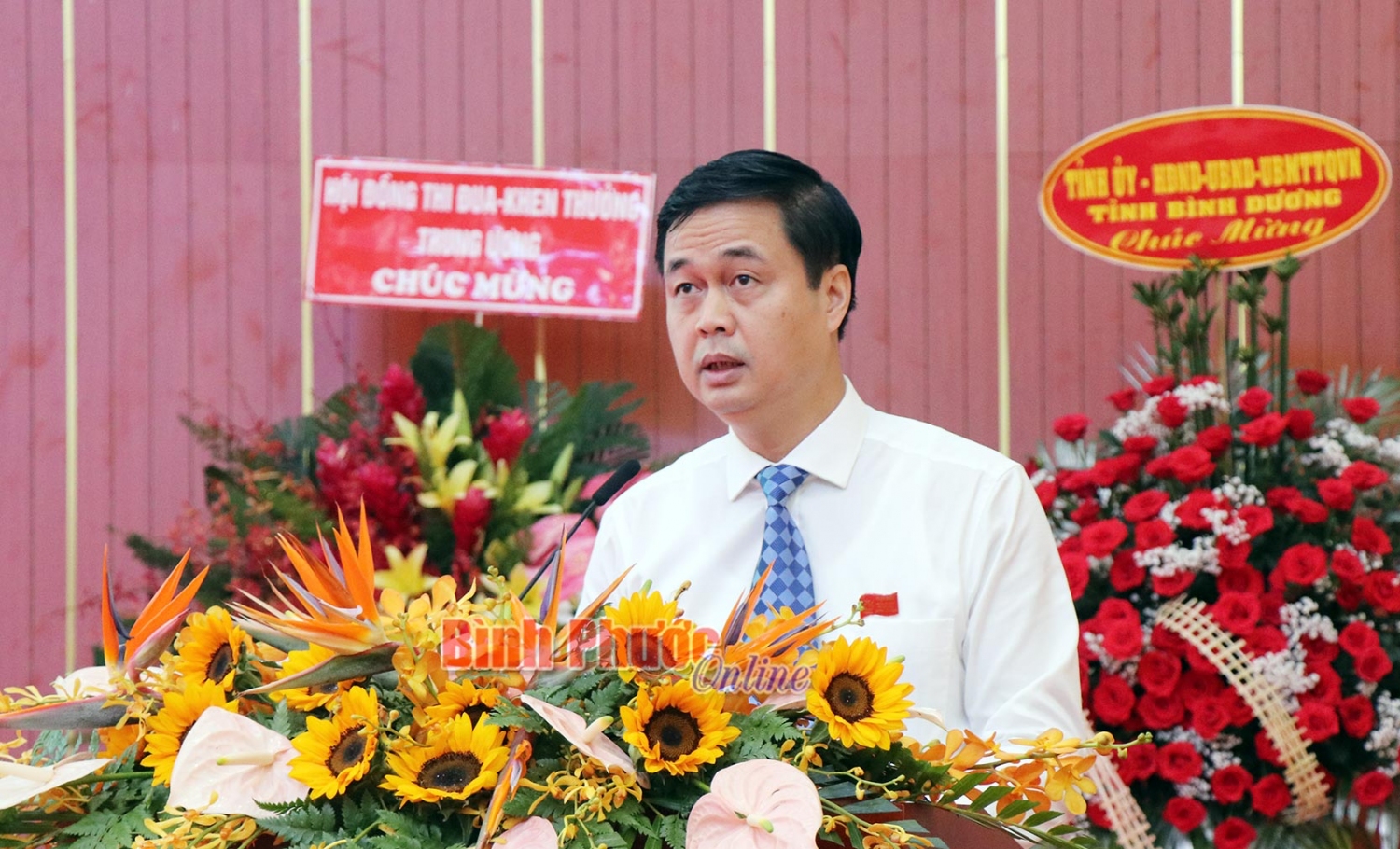 Trưởng ban Thi đua - Khen thưởng Trung ương Phạm Huy Giang phát biểu tại đại hội