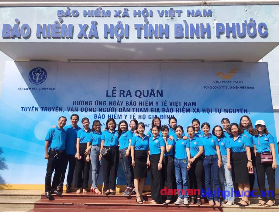 Lễ ra Quân tuyên truyền, vận động người dân tham gia BHXH tự nguyện,  BHYT hộ gia đình của Bảo hiểm xã hội tỉnh Bình Phước