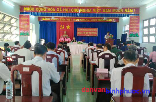 Quang cảnh kỳ họp thứ 13- HĐND xã Hưng Phước