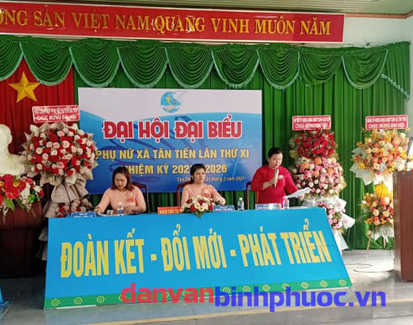 Đại hội đại biểu Hội LHPN xã Tân Tiến, nhiệm kỳ 2021 – 2026 lấy chủ để: Đoàn kết – Đổi mới – Phát triển