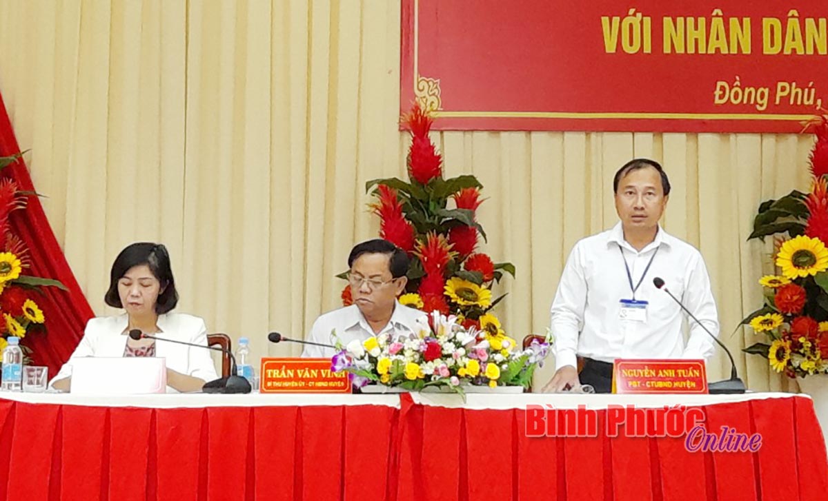 Lãnh đạo huyện Đồng Phú tiếp công dân định kỳ. Nguồn Báo Bình Phước