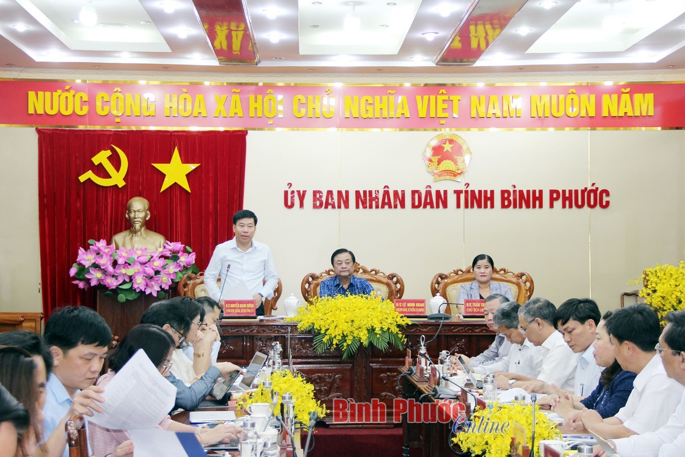 Ủy viên Trung ương Đảng, Bí thư Tỉnh ủy Nguyễn Mạnh Cường nhấn mạnh Bình Phước dành nhiều nguồn lực để thực hiện Chương trình mục tiêu quốc gia xây dựng NTM